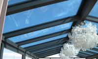 Tetto copertura con vetrocamera antisfondamento riflettente Stopsol dark blue